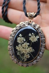 STONEAGE Gerçek Çiçek Yaşayan Bayan El Yapımı Kolye thumbnail 3