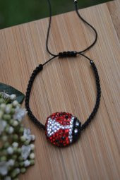 STONEAGE El Yapımı Uğur Böceği Makrome Bileklik thumbnail 5