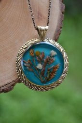 STONEAGE Gerçek Çiçek El Yapımı Bayan Yaşayan Kolye thumbnail 3