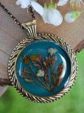 STONEAGE Gerçek Çiçek El Yapımı Bayan Yaşayan Kolye thumbnail 4