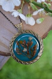 STONEAGE Gerçek Çiçek El Yapımı Bayan Yaşayan Kolye thumbnail 5