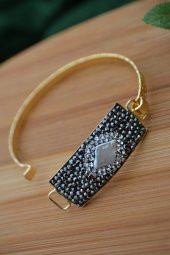 STONEAGE Gerçek İncili ve Zirkon Taşlı El Yapımı Özel Tasarım Bileklik thumbnail 2