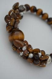 STONEAGE Gerçek İmci ve Kaplan Gözü Taşlı Kadın Bileklik thumbnail 9