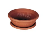 Omnipazar SY-5750 Orta Boy Aranjman Saksı Yuvarlak Kahverengi - 1