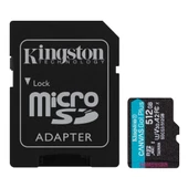 Kingston SDCG3-512GB 512GB microSDXC Canvas Go Plus 170R A2 U3 V30 Card + ADP Hafıza Kartı - 1