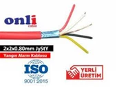Onli 2x2x0,80mm J-Y(st)Y...Lg CCA 100 metre Yangın Alarm Kablosu - 1