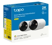 TP-Link Tapo C410 İkili Paket 2K 3MP Akıllı Kablosuz Güvenlik Kamerası Sistemi, 2 Kameralı Sistem - 1