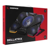 Addison Rampage AD-RC13 BELLATRIX Siyah 5 Fan 2 USB RGB Işıklı 15"-17" Notebook Soğutucu Stand - 2