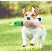 Sesli Ördek Şekilli Peluş Köpek Oyuncağı - 2