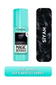 L'Oreal Paris Beyaz Saçlar İçin Kapatıcı Siyah Saç Spreyi Magic Retouch 01 Noir 75 ml - 1