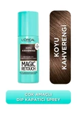 L'Oreal Paris Magic Retouch Beyaz Saçlar İçin Kapatıcı Koyu Kahverengi Saç Spreyi 75 Ml - 1