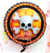 Halloween İskelet Kuru Kafa Folyo Balon 18 inç - 1