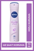 NIVEA Kadın Sprey Deodorant Double Effect 150ml, Ter Kokusuna Karşı 48 Saat Koruma, Pürüzsüz Koltuk Altı - 1