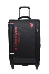 U.S. Polo Assn. Valiz Orta Boy Siyah Kumaş Valiz thumbnail 2