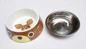 Bobo Kedi Köpek Melamin Mama Kabı 22x7cm Kahverengi - 2