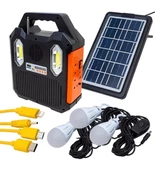 Wıson Ws-5673 Radyolu 3 Ampullü Güneş Enerjili Ev Bahçe Kamp Aydınlatması - 1