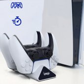 KNY PG-P5012 Playstation 5 Oyun Konsolu İçin Şarj İstasyonu Beyaz - 2