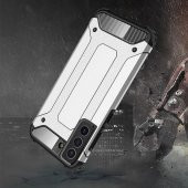 KNY Samsung Galaxy S21 FE Kılıf Çift Katmanlı Armour Case Kırmızı - 2