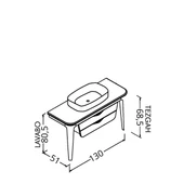 Brezza 130 Cm Belenco Mermer Tezgahlı Alt Modül - 2