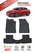 Havuzlu 3d Siyah Paspas Takımı, Fiat Egea 2015 ve Sonrası 3d Havuzlu Paspas+Araç Kokusu - 1