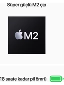 MacBook Air M2 16GB 256GB SSD macOS 13" Taşınabilir Bilgisayar Gece Yarısı MC7X4TU/A - 5