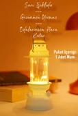 Led Mum Kamp Lambası 1 Adet - Tipi Pil Dahil Dumansız Alev Ledli Dekoratif Dekor Işığı Beyaz PT437 - 3