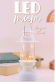 Led Mum Kamp Lambası 1 Adet - Tipi Pil Dahil Dumansız Alev Ledli Dekoratif Dekor Işığı Beyaz PT437 - 2
