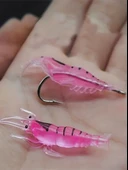 Eagenset Silikon Mini Karides Yapay Yem Pembe 4 cm 5 Adet - 4