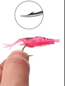 Eagenset Silikon Mini Karides Yapay Yem Pembe 4 cm 5 Adet - 3
