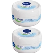 NIVEA Soft El Vücut Yüz Jojoba Ve E Vitaminli Nemlendirici Bakım Kremi 300 Ml 2'li Set - 1