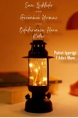 Led Mum Kamp Lambası 1 Adet - Tipi Pil Dahil Dumansız Alev Ledli Dekoratif Mum Dekor Işığı Siyah PT437 - 4