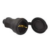 Yef Kauçuk Dişi Fiş 1x16 Topraklı Dişi Fiş Kapaklı thumbnail 2