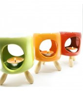 Bambu Ayaklı Renkli Buhurdanlık - 1