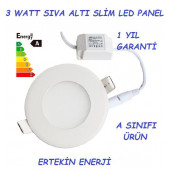 3 WATT SLİM LED PANEL GÜNIŞIĞI RENK ÇEŞİDİ (3500 KELVİN--270 LÜMEN) =(1 YIL GARANTİLİ)= - 1