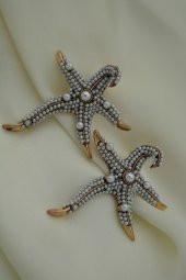 STONEAGE İncili Deniz Yıldızı Küpe Madeni Bronz thumbnail 3