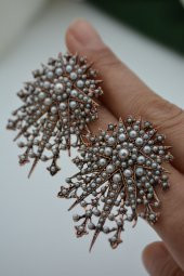 STONEAGE İncili Küpe Özel Tasarım thumbnail 1