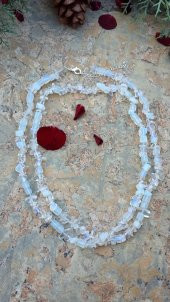 STONEAGE JEWELLERY Aytaşı Çift Sıra Doğal Taş Bayan Kolye thumbnail 1