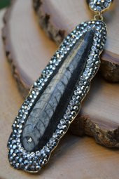 STONEAGE JEWELLERY Balık Fosili Doğal Taş El Yapımı Bayan Kolye - 1