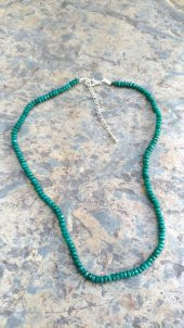 STONEAGE JEWELLERY Bayan Kolye Rondela Kesim Ceyt Doğal Taş thumbnail 1