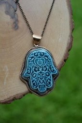 STONEAGE JEWELLERY El Sıvaması Fatma Ana Bayan Kolye thumbnail 1