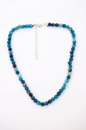 STONEAGE JEWELLERY Mavi Akik Kendine Güven Bayan Kolye thumbnail 4