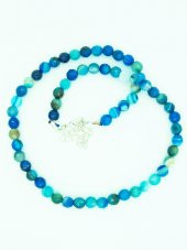 STONEAGE JEWELLERY Mavi Akik Kendine Güven Bayan Kolye thumbnail 5