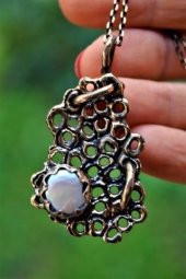 STONEAGE JEWELLERY Özel Tasarım Gerçek İnci Doğal Taş Bayan Kolye - 1
