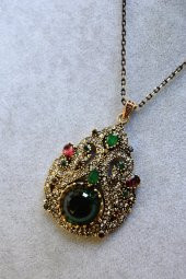 STONEAGE JEWELLERY Zümrüt Doğal Taş Kolye thumbnail 4