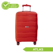 Vegmann Polipropilen (PP) Atlas Kırmızı Büyük Boy Valiz thumbnail 1