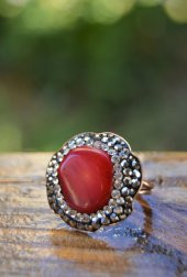 STONEAGE Kırımızı Mercan Doğal Taş El Yapımı Ayarlanabilir Kadın - 2