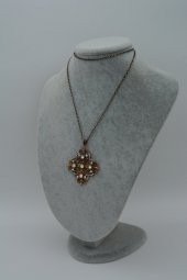 STONEAGE Kolye Zirkon Taşlı Madeni Bronz ve Zincir Hediyeli thumbnail 5