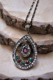 STONEAGE Kök Yakut Taşlı Otantik Bayan Kolye - 2