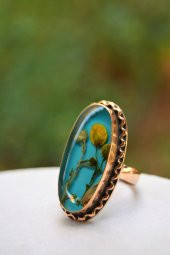 STONEAGE Kuru Çiçek Ayarlanabilir Bayan Yüzük thumbnail 2