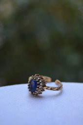 STONEAGE Oval Safir Ayarlanabilir Kadın Yüzük thumbnail 1